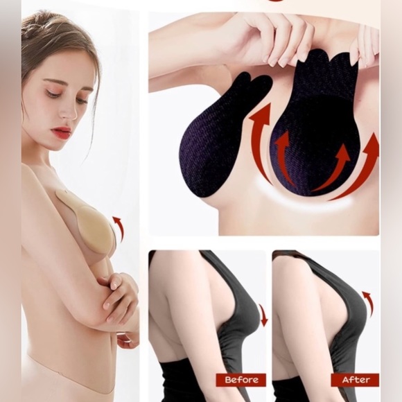 ADHESIVE BRAND NEW IN BAG SET OF 3 LIFTING INVISIBLE PADDED BRAS - Picture 4 of 6